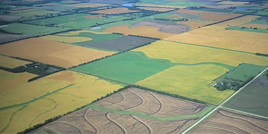 Aerial view of mineral acreage